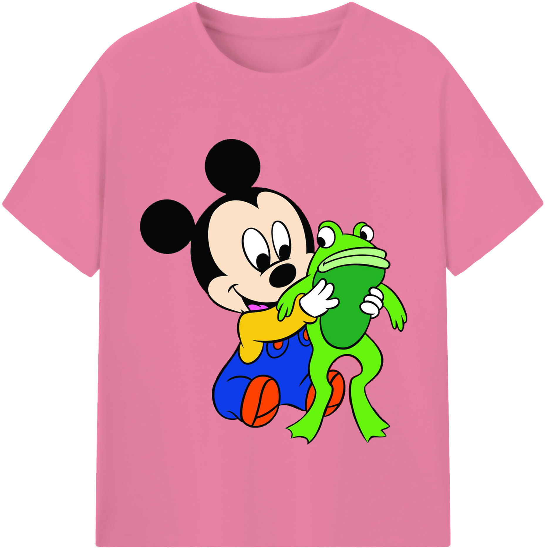 （画像用） ミッキーマウス Mickey Mouse 綿100％半袖Tシャツ（フロントプリント）